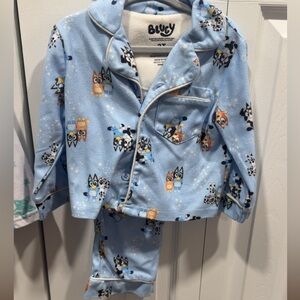 Bluey Light Blue Kids Fleece Pajama Set
